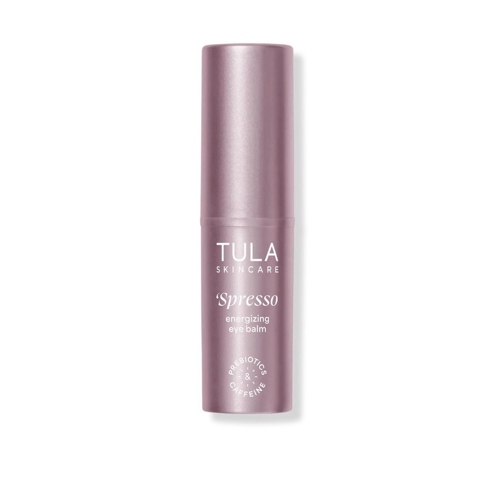 New TULA 'Spresso Energizing Eye Balm Pink 0.35oz Caffeine Cooling NIB